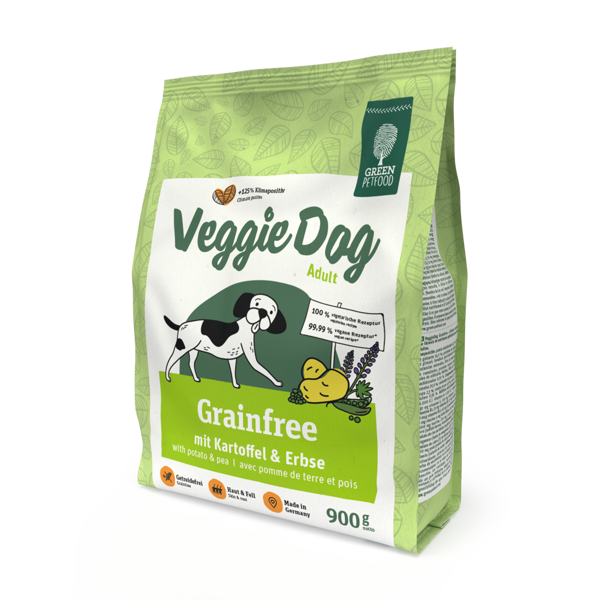 Green Petfood VeggieDog Grainfree vegetariškas sausas maistas suaugusiems šunims , 900 g