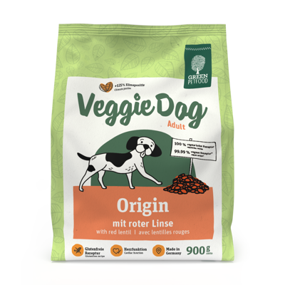 Green Petfood VeggieDog Origin sausas maistas šunims, 900 g