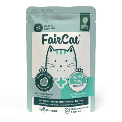 Green Petfood FairCat Sensitive konservai jautrioms katėms, 85 g