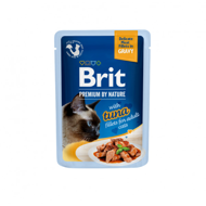 BRIT PREMIUM Delicate Tuna in Gravy konservai katėms su tunu 85 g