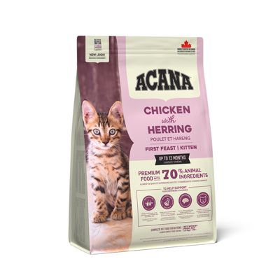 ACANA Cat First Feast katėms maistas kačiukams su vištiena ir žuvimi 1,8 kg