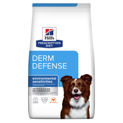 Hill’s PD Canine DermDefense sausas maistas jautriems šunims su vištiena 12 kg 