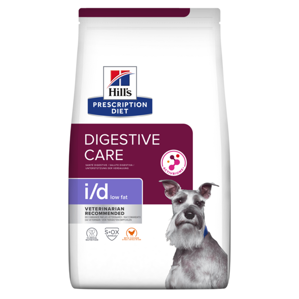 Hill’s PD Canine i/d Low Fat sausas maistas šunims su vištiena, virškinimo veiklai 1,5 kg