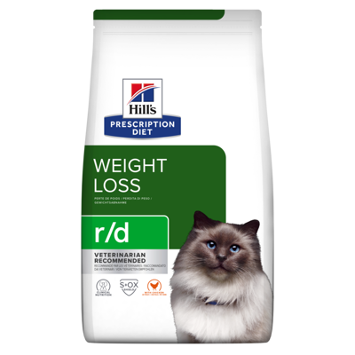 Hill’s PD Feline r/d sausas maistas katėms su vištiena, svorio kontrolei 1,5 kg