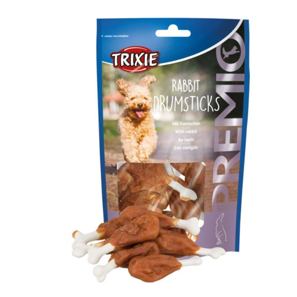 TRIXIE PREMIO triušienos blauzdelės 8 vnt.-100 g