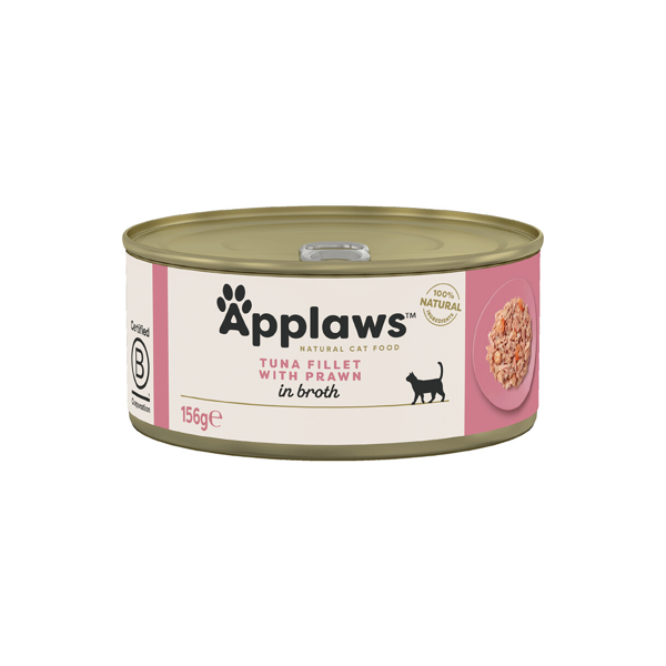 APPLAWS Cat Tin Tuna Fillet with Prawn konservai katėms su tunu ir krevetėmis, 156g