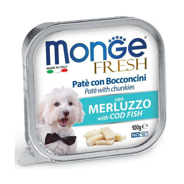 MONGE Fresh Alu Pate&chunkies konservai šunims su menke, 100 g