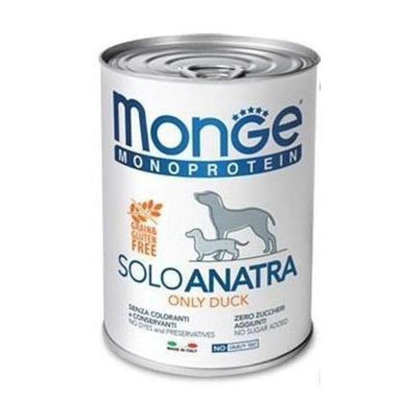 MONGE Monoproteico "Solo" konservai šunims 100% su antiena, 400 g