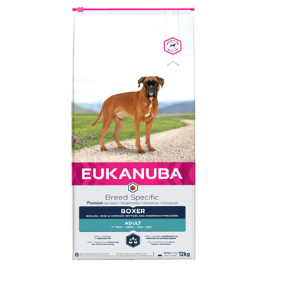 Eukanuba Breed Specific Adult sausas maistas bokseriams su vištiena, 12 kg