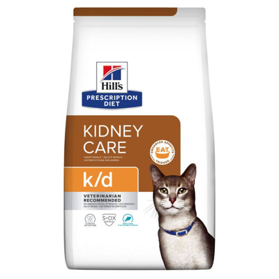 HILL'S PD Feline k/d sausas maistas katėms su tunu, inkstų veiklai 3 kg