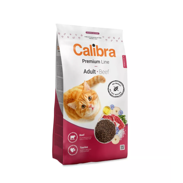 CALIBRA Cat Premium sausas maistas suaugusioms katėms su jautiena 10 kg