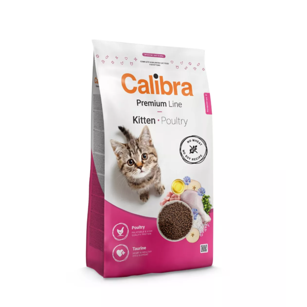 CALIBRA Cat Premium sausas maistas jauniems kačiukams su paukštiena 10 kg