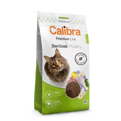 CALIBRA Cat Premium sausas maistas sterilizuotoms katėms su paukštiena 10 kg