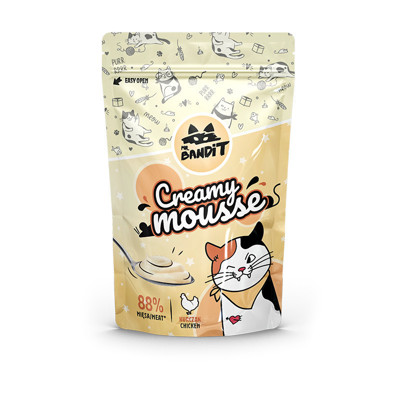 MR. BANDIT Creamy Mousse skanėstai katėms su vištiena 60 g