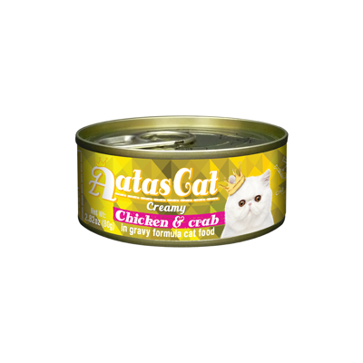 AATAS Creamy Chicken & Crab konservai katėms su vištiena ir krabų mėsa padaže 80 g