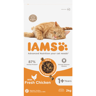 IAMS sausas maistas katėms su vištiena, 2 kg