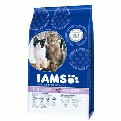 IAMS sausas maistas katėms su vištiena ir lašiša, 15 kg