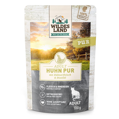 Wildes Land PUR Adult Chicken pure konservai katėms su vištiena, 100 g