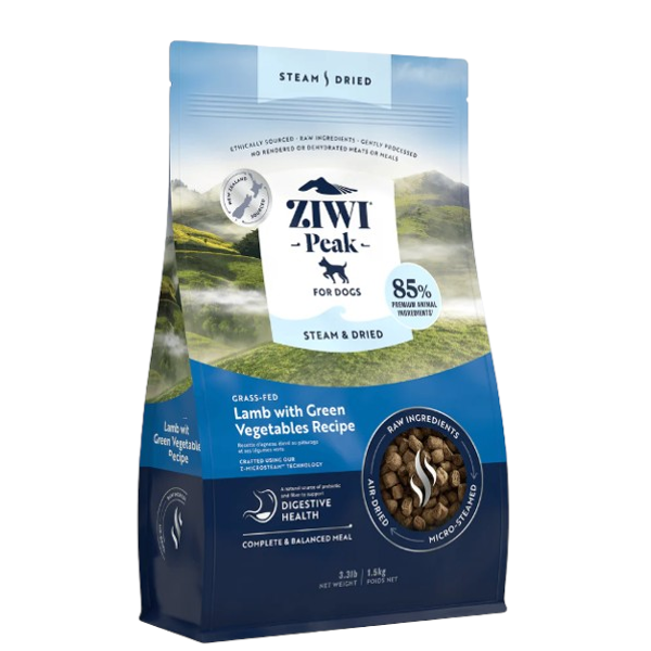 ZIWI PEAK Steem&Dried Dog Lamb sausas maistas šunims su ėriena ir daržovėmis 1,5 kg