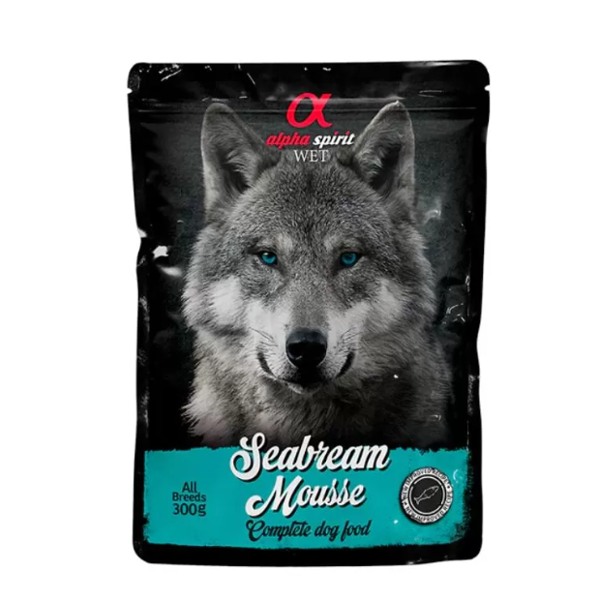 ALPHA SPIRIT Wet konservuoti putėsiai šunims su dorados žuvimi 300 g