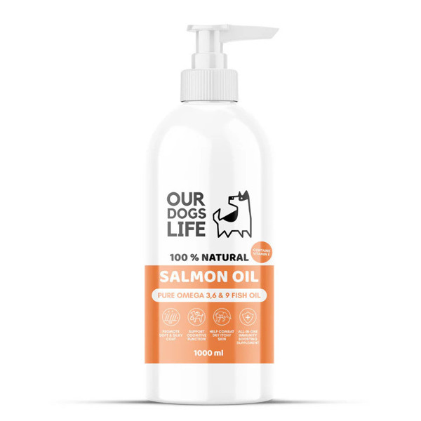 DOGSLIFE Salmon Oil lašišų aliejus šunims, 1000 ml