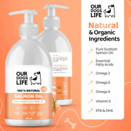 DOGSLIFE Salmon Oil lašišų aliejus šunims, 1000 ml