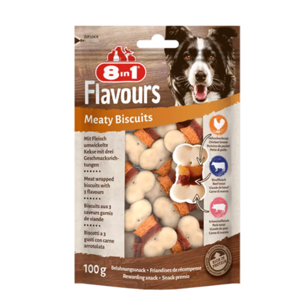 8in1 Flavours mėsos skanėstai šunims, 100 g