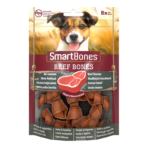 SmartBones Beef Bones skanėstai su jautiena mažų veislių šunims 8 vnt.