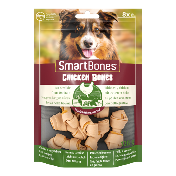 SmartBones Chicken Bones kaulai su vištiena mažų veislių šunims, 8 vnt.