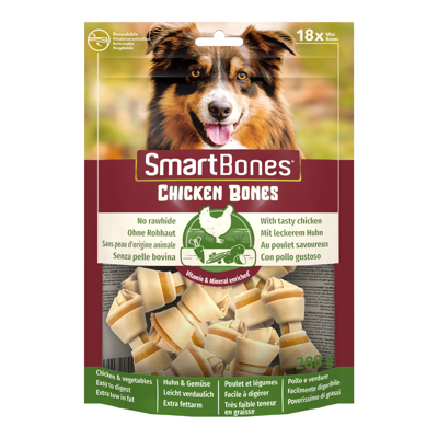 SmartBones Chicken Bones kaulai su vištiena mažų veislių šunims, 18 vnt.