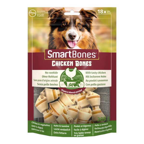 SmartBones Chicken Bones kaulai su vištiena mažų veislių šunims, 18 vnt.