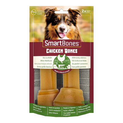 SmartBones Chicken Bones kaulai su vištiena vidutinio dydžio veislių šunims, 2 vnt.