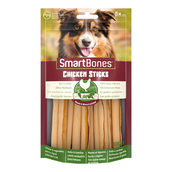SmartBones Chicken Sticks vištienos lazdelių skanėstai šunims, 5 vnt.
