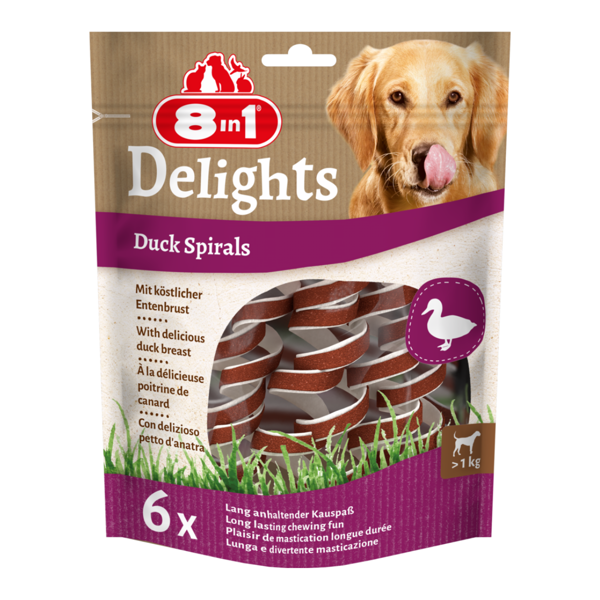 8in1 Delights antienos spiralės skanėstai šunims, 6 vnt.