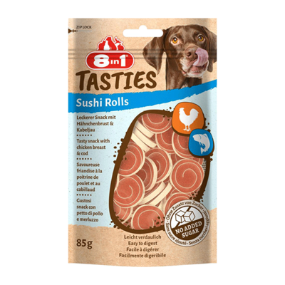 8in1 Tasties Sushi Rolls skanėstai šunims, 85 g