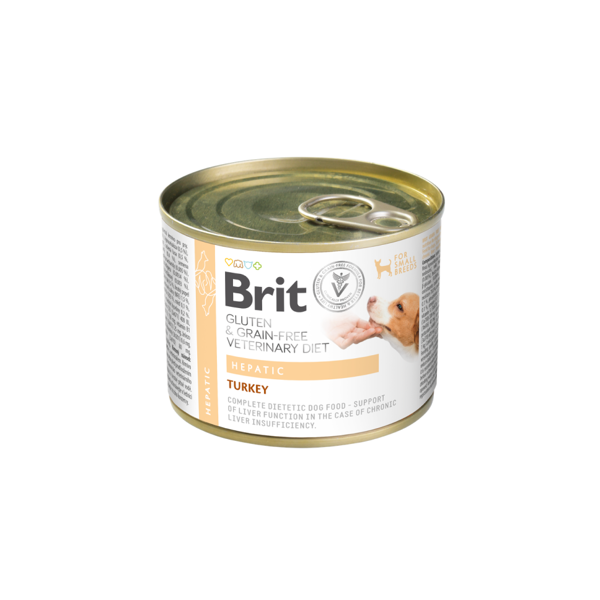 Brit GF Veterinary Diets Hepatic konservai šunims su sutrikusia kepenų veikla, 200 g