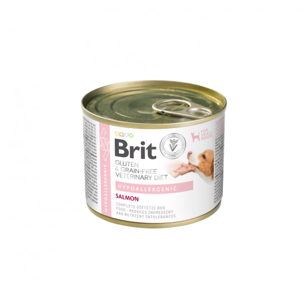 Brit GF Veterinary Diets Hypoallergenic konservai alergiškiems šunims su lašiša, 200 g