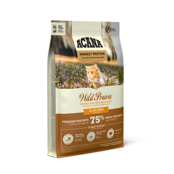 ACANA Cat Wild Prairie katėms sausas maistas katėms su paukštiena ir žuvimi 4,5 kg