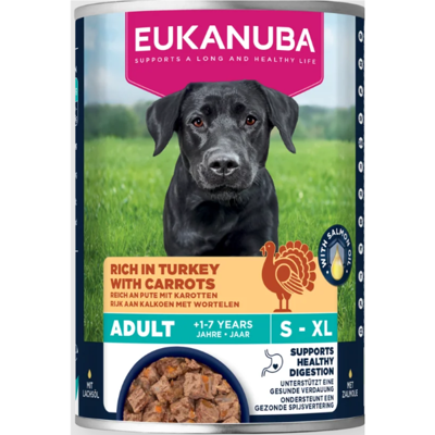 Eukanuba konservuotas maistas šunims su kalakutiena ir morkomis 400 g
