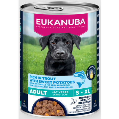 Eukanuba konservuotas maistas šunims su upėtakiu ir batatais 400 g