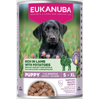 Eukanuba konservuotas maistas šuniukams su ėriena ir bulvėmis 400 g