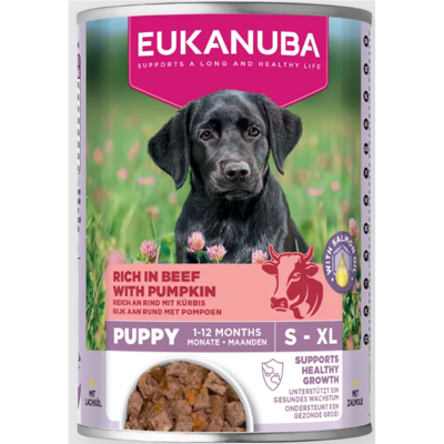 Eukanuba konservuotas maistas šuniukams su jautiena ir moliūgais 400 g