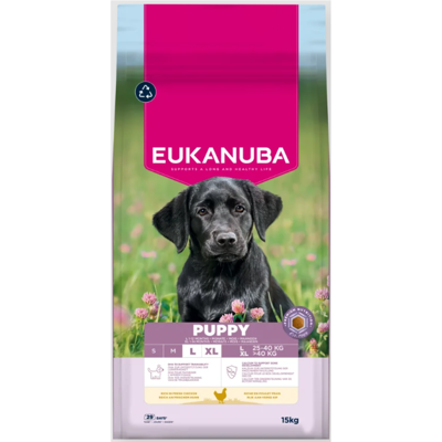 Eukanuba Life Care  Large Puppy sausas maistas didelių veislių šuniukams su vištiena, 15 kg