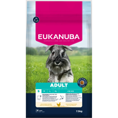 Eukanuba Life Care Small Adult sausas maistas mažų veislių šunims su vištiena 7,5 kg