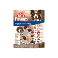 8in1 Flavours trigubo skonio žiedai skanėstai šunims, M/L, 120 g
