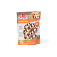 8in1 Delights Chewy Braids skanėstas mažų veislių šunims, 75 g