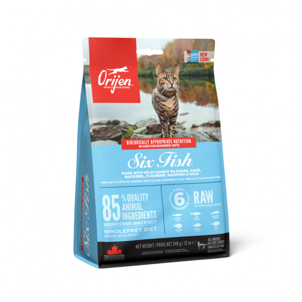 ORIJEN 6 Fish Cat sausas maistas katėms su žuvimi 340 g