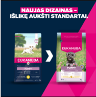 Eukanuba Life Care Small Puppy sausas maistas mažų veislių šuniukams su vištiena, 3 kg