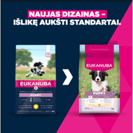 Eukanuba Life Care Medium Puppy sausas maistas vidutinių veislių šuniukams su vištiena, 3 kg