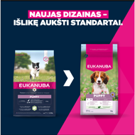 Eukanuba Life Care Small/Medium Puppy sausas maistas mažų/vidutinių veislių šuniukams su ėriena 3 kg